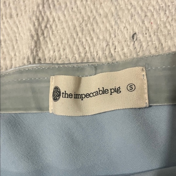 The Impeccable Pig Shimmering Light Blue Strapless Dress - Picture 2 of 5